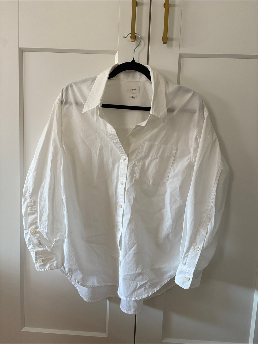 Aritzia Oversized White Button-Down Shirt
